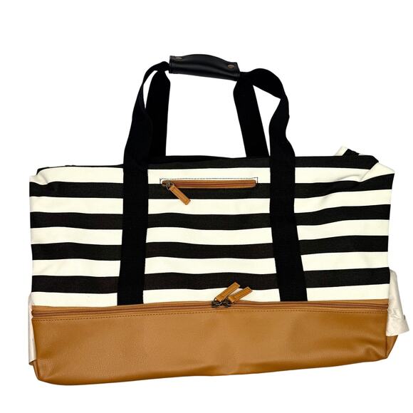New DSW Striped Weekender Bag - Picture 1 of 6